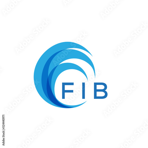FIB letter logo. FIB blue image on white background. FIB Monogram logo design for entrepreneur and business. . FIB best icon.
