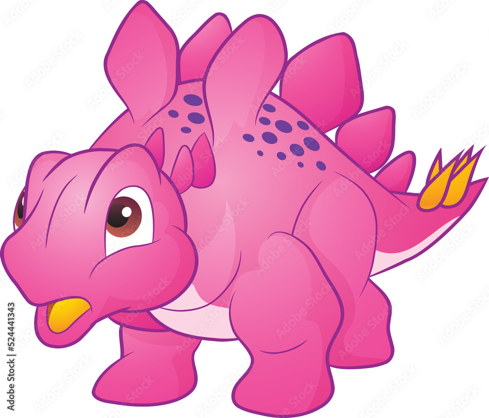 Fototapeta premium funny cartoon dinosaurs for kids cute dinosaurs. T-rex, diplodocus, triceratops cartoon style