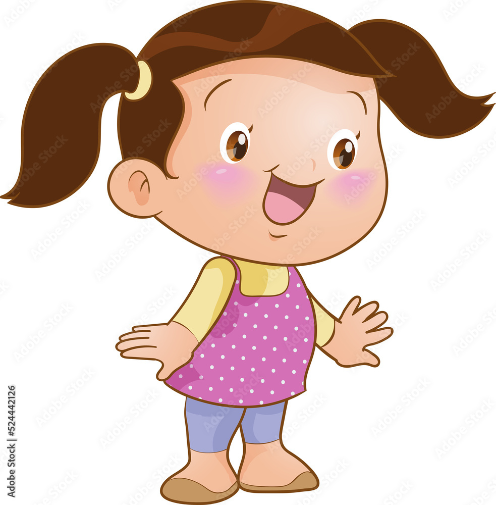 Obraz premium cute little children or kids cartoon character