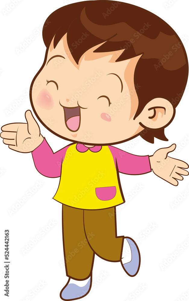 cute little children or kids cartoon character