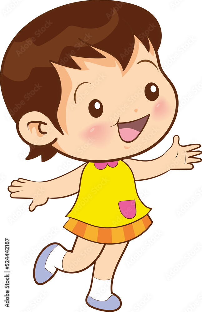 cute little children or kids cartoon character