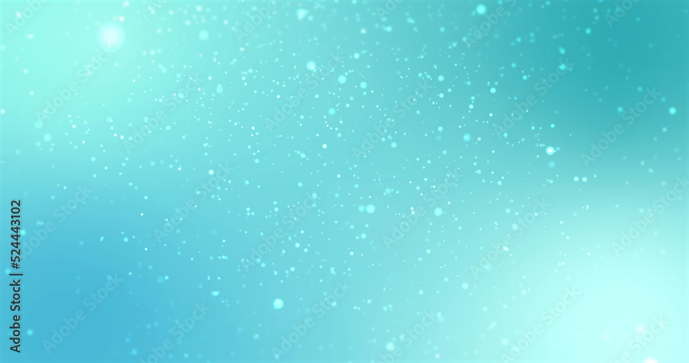 Image of snowflakes falling on turquoise background