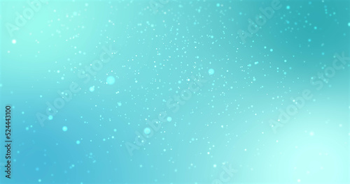 Image of snowflakes falling on turquoise background