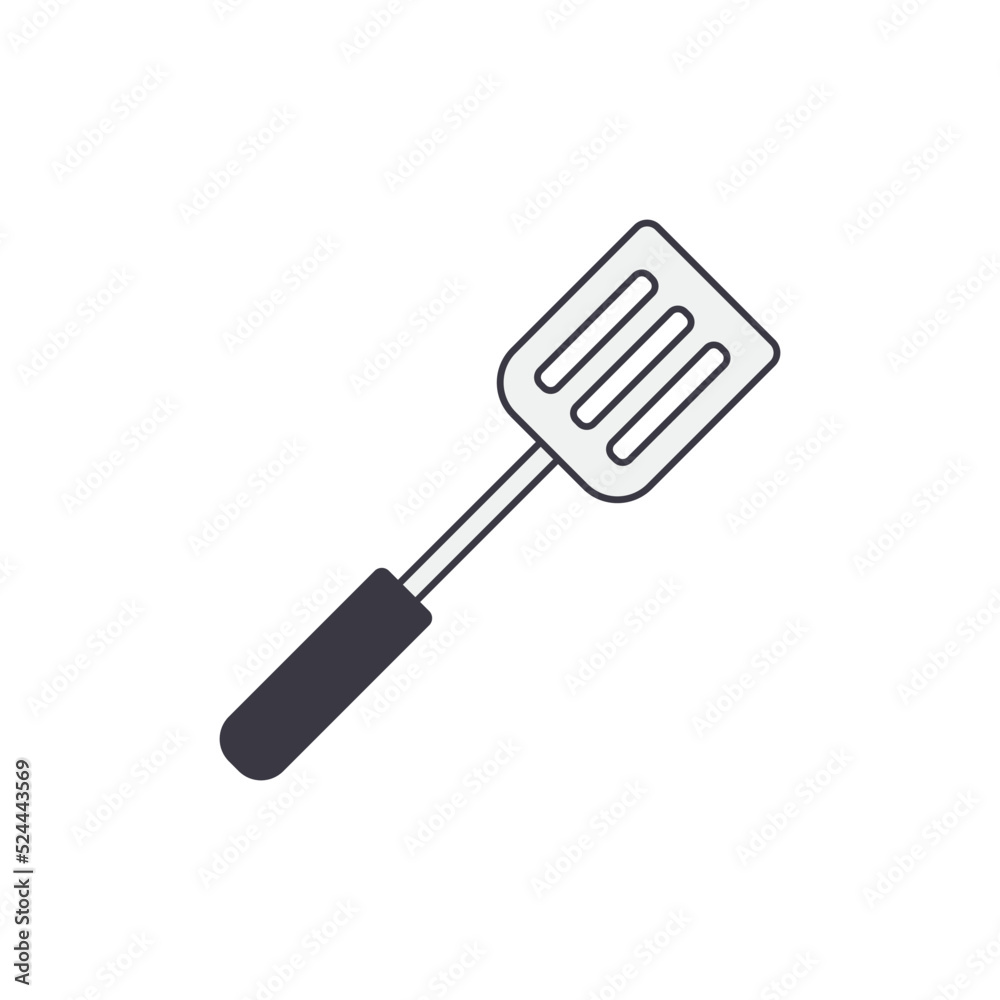 kitchen spatula icon in color, isolated on white background 
