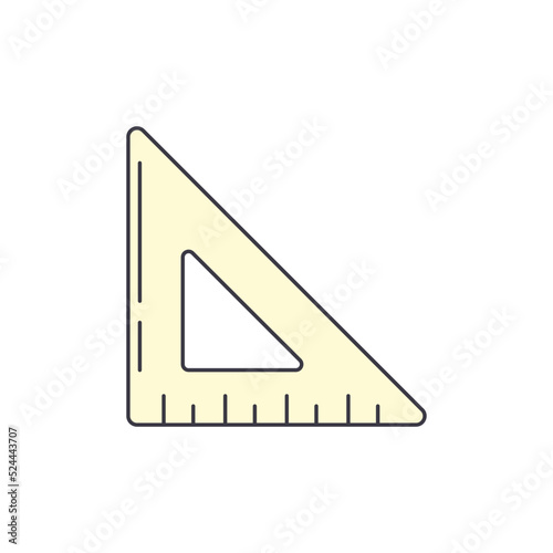 Free Download Triangle ruler, geometry icon in color, isolated on white background  - GFXLoad