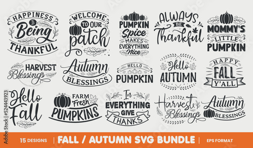 Fall And Autumn SVG Bundle, Fall And Autumn quotes, typography for t-shirt, poster, sticker and card