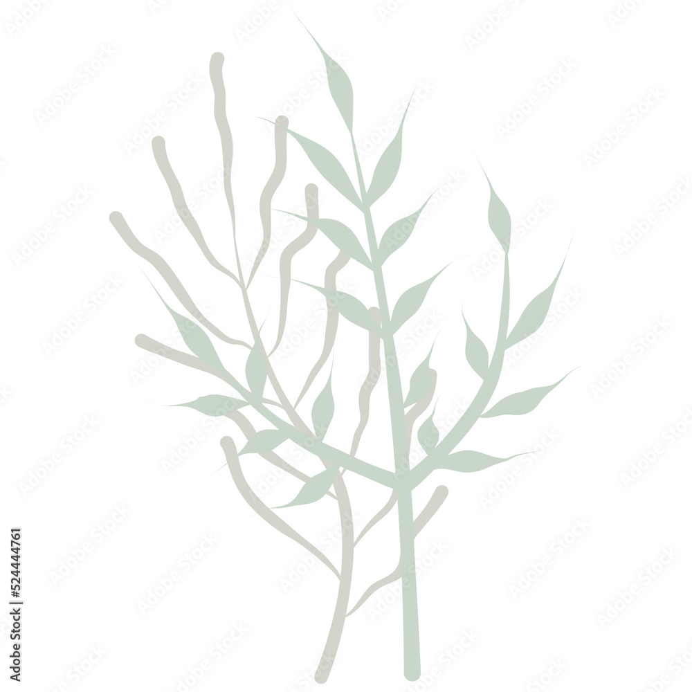 Naklejka premium Aesthetic wreath green leaf nature