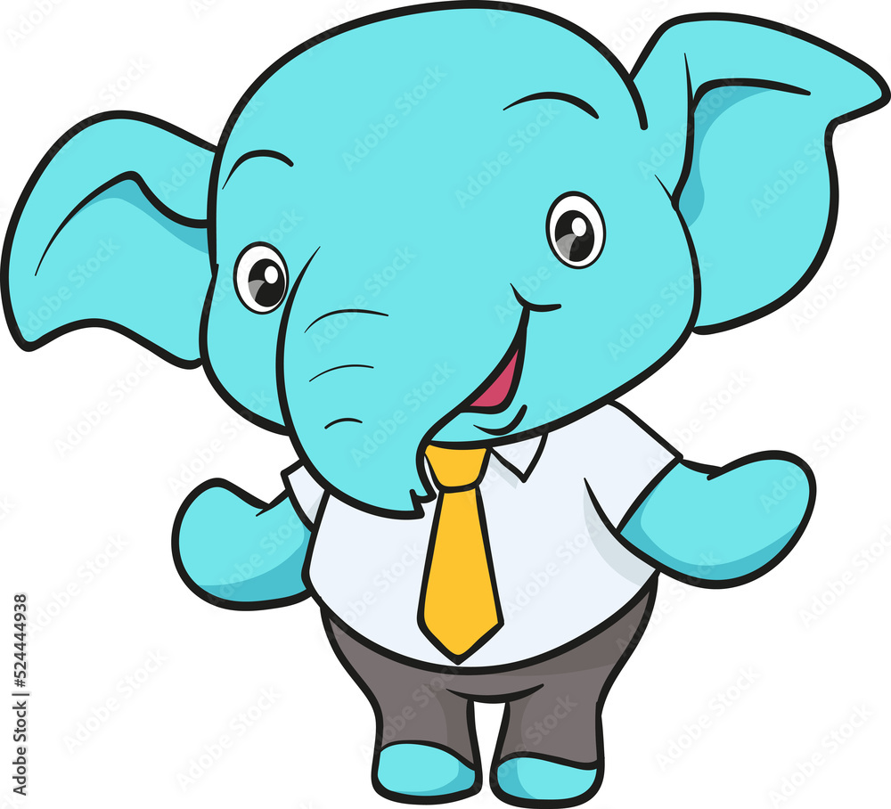 cute elephant cartoon mascot character cute elephant cartoon mascot character
