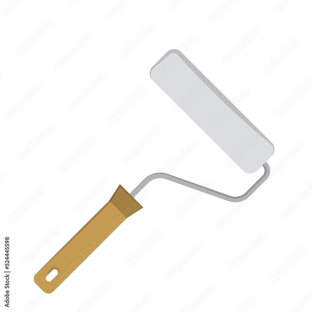 CONTRUCTION TOOLS PAINT ROLLER Icon Symbol CONTRUCTION TOOLS PAINT ROLLER Icon Symbol