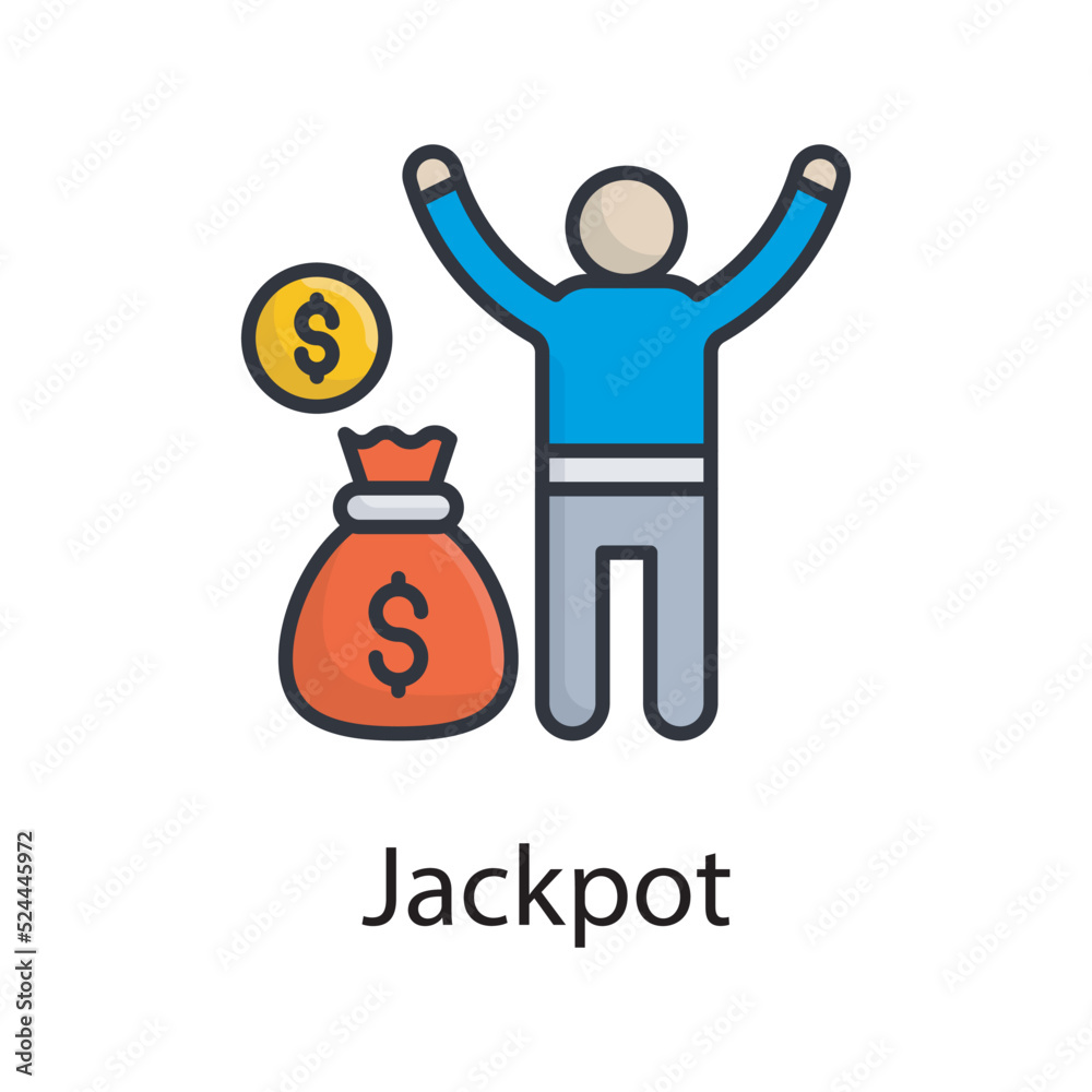 Jackpot vector filled outline Icon Design illustration. Miscellaneous Symbol on White background EPS 10 File Jackpot vector filled outline Icon Design illustration. Miscellaneous Symbol on White background EPS 10 File