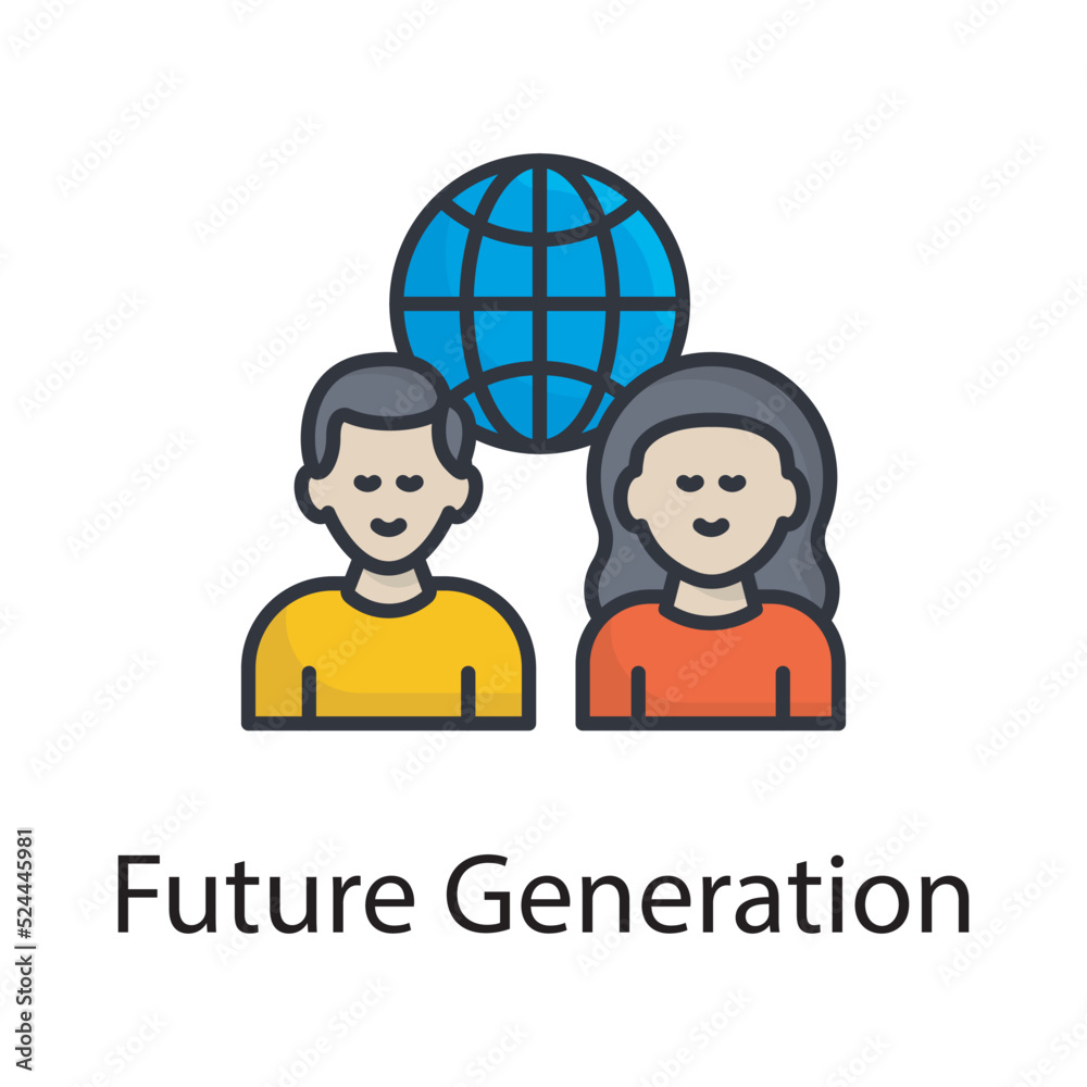 Future Generation vector filled outline Icon Design illustration. Miscellaneous Symbol on White background EPS 10 File
