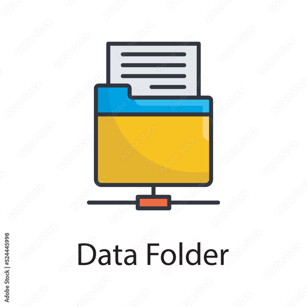 Fototapeta premium Data Folder vector filled outline Icon Design illustration. Miscellaneous Symbol on White background EPS 10 File