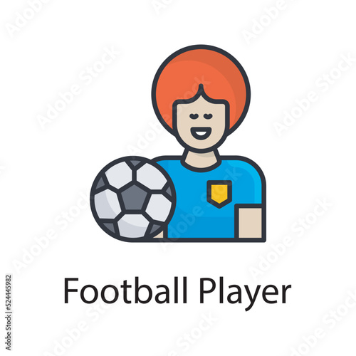 Football Player vector filled outline Icon Design illustration. Miscellaneous Symbol on White background EPS 10 File