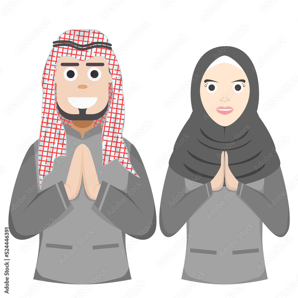 Couple Happy Eid Al Fitr Adha Ramadan Pose Give Wishing Couple Happy Eid Al Fitr Adha Ramadan Pose Give Wishing