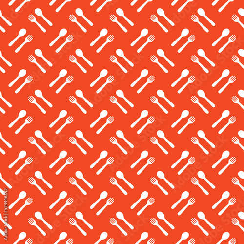 spoon and fork seamless pattern, cutlery background