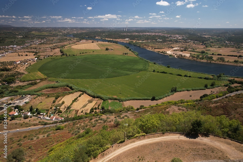 View of Tagus River in rural Santarem district, Portugal