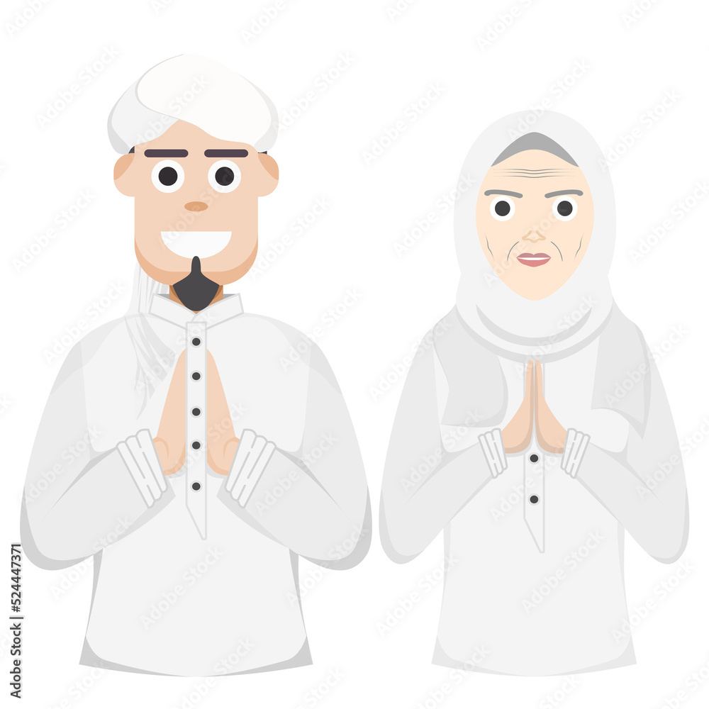 Couple Happy Eid Al Fitr Adha Ramadan Pose Give Wishing Couple Happy Eid Al Fitr Adha Ramadan Pose Give Wishing