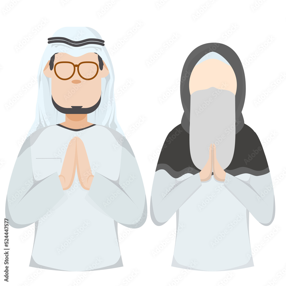 Couple Happy Eid Al Fitr Adha Ramadan Pose Give Wishing Couple Happy Eid Al Fitr Adha Ramadan Pose Give Wishing