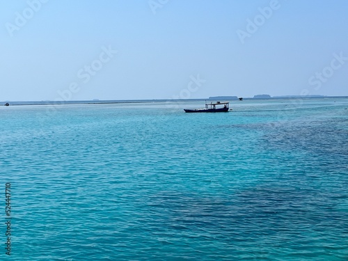 Seafront at Daylight on Pulau Tidung, one of the Thousand Islands close to Jakarta, Indonesia