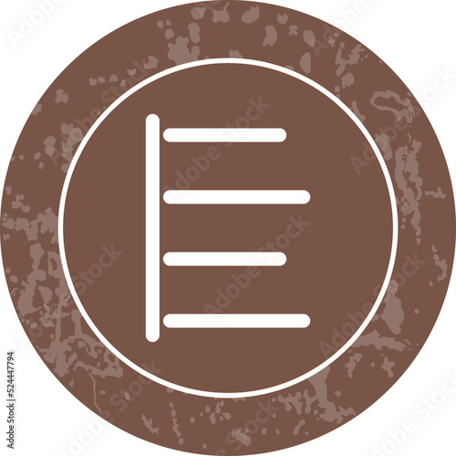 Unique Left Align Vector Icon
