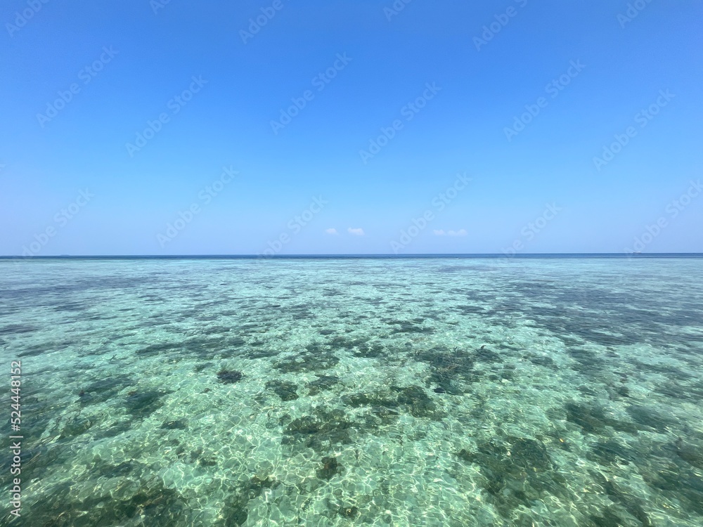 Seafront at Daylight on Pulau Tidung, one of the Thousand Islands close to Jakarta, Indonesia