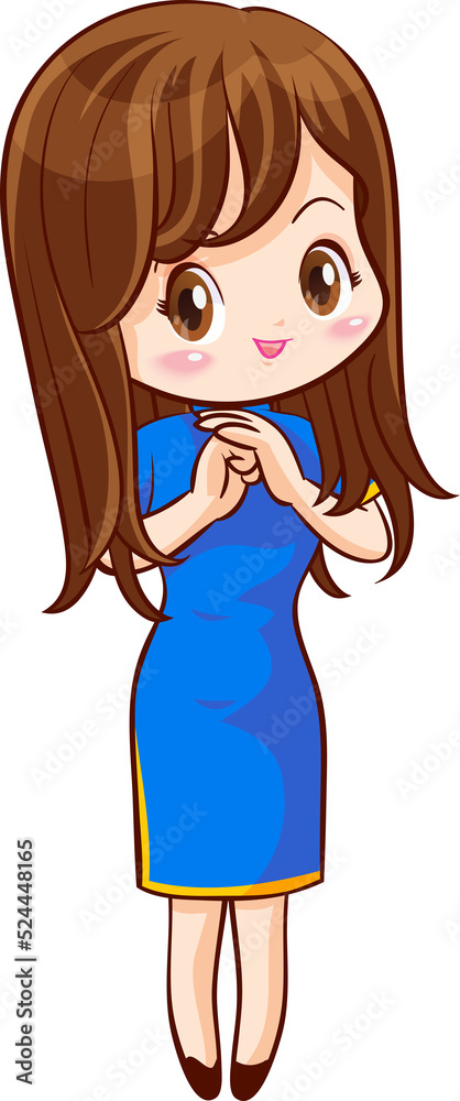 cute woman character in chinese traditional style cute woman character in chinese traditional style
