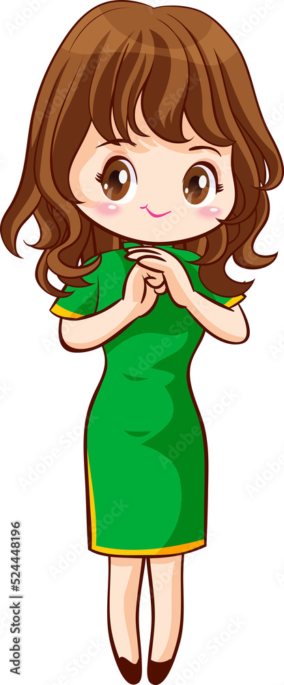 cute woman character in chinese traditional style cute woman character in chinese traditional style