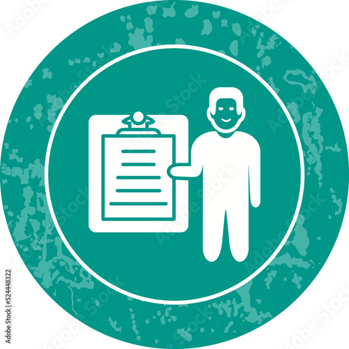 Unique Male Presenter Vector Icon
