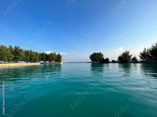 Seafront at Daylight on Pulau Tidung, one of the Thousand Islands close to Jakarta, Indonesia © prof_pic