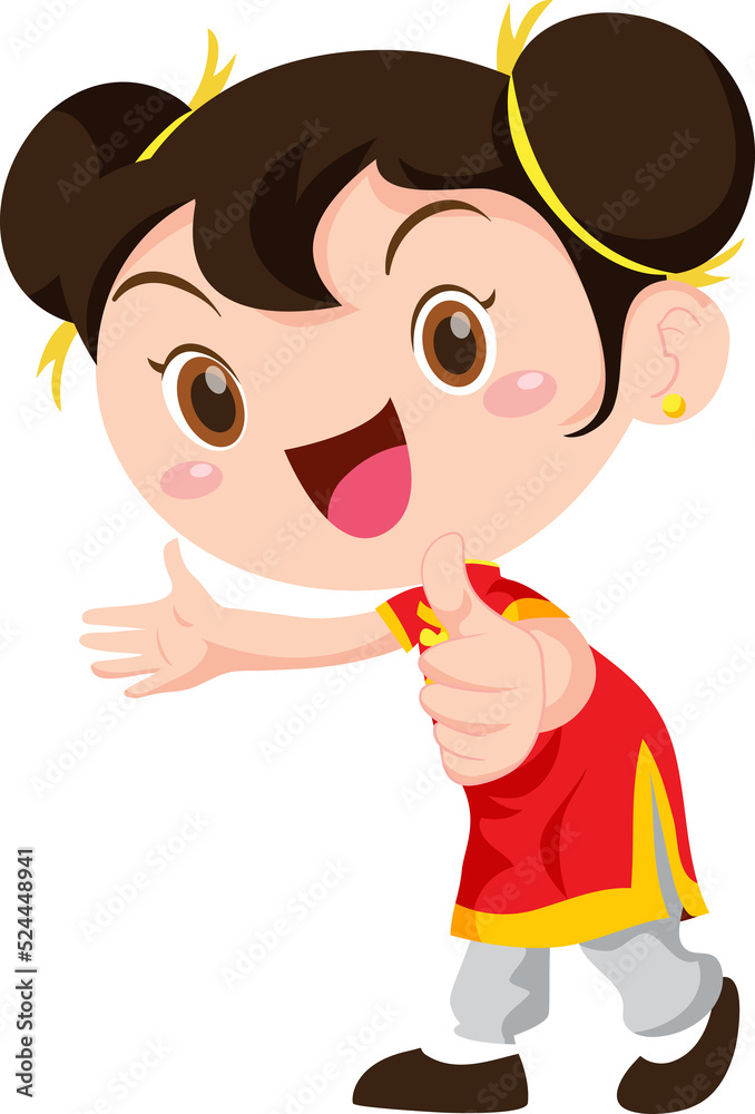 cute kids character in chinese traditional style cute kids character in chinese traditional style