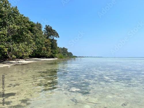 Seafront at Daylight on Pulau Tidung, one of the Thousand Islands close to Jakarta, Indonesia
