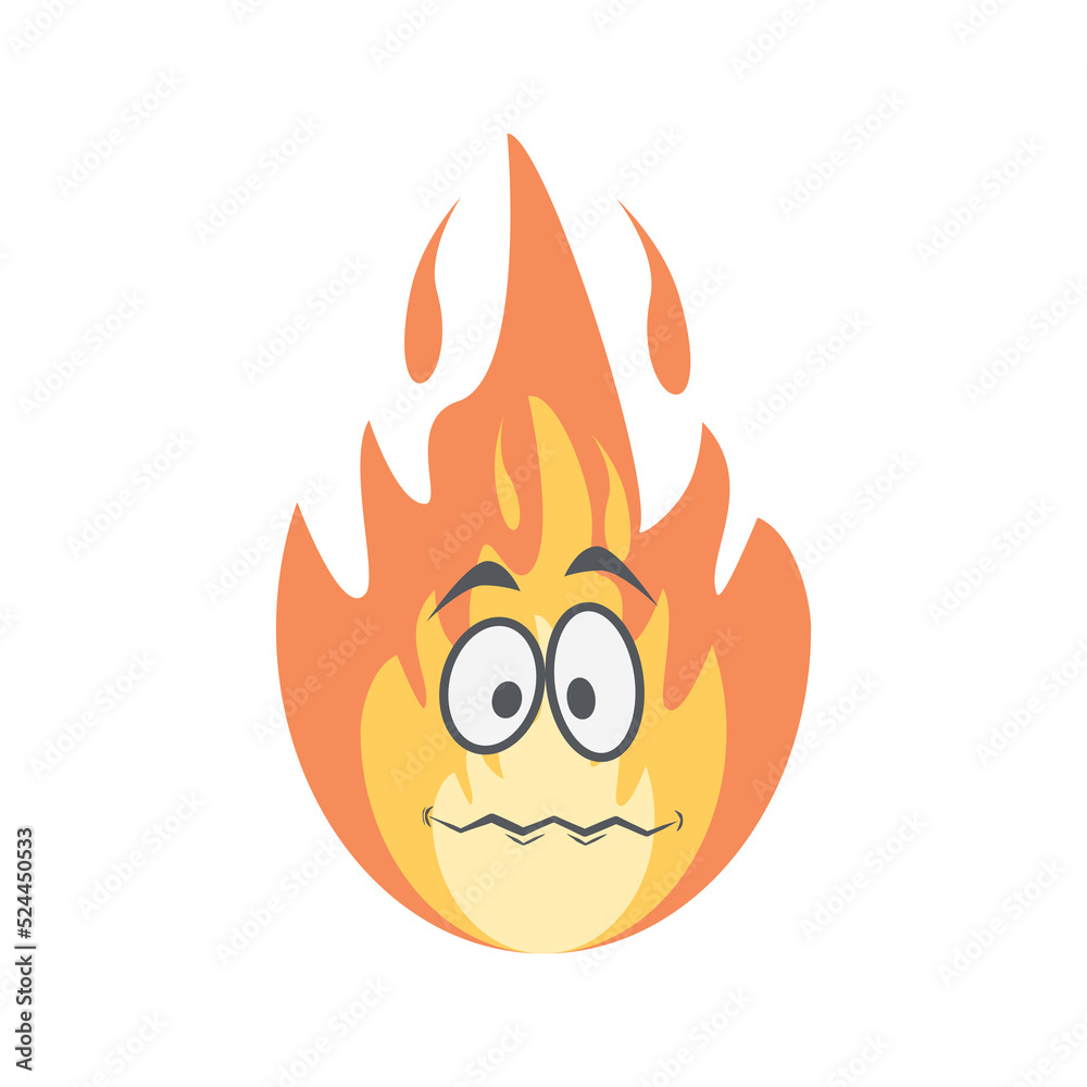 Emoticon Cute Fire Fiery Flame Bright Fireball Flames