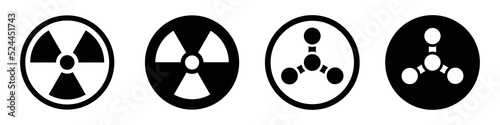 Nuclear icon. Radiation icon, vector illustration