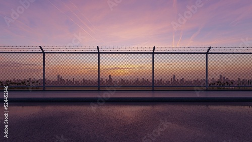 sunset over the City