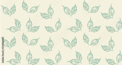 Autumn leaves wallpaper. Minimal background seamless papper. Vector illustration.
