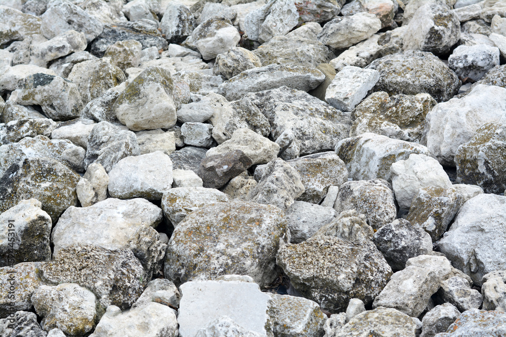 Pile of grey stones as background, closeup Pile of grey stones as background, closeup
