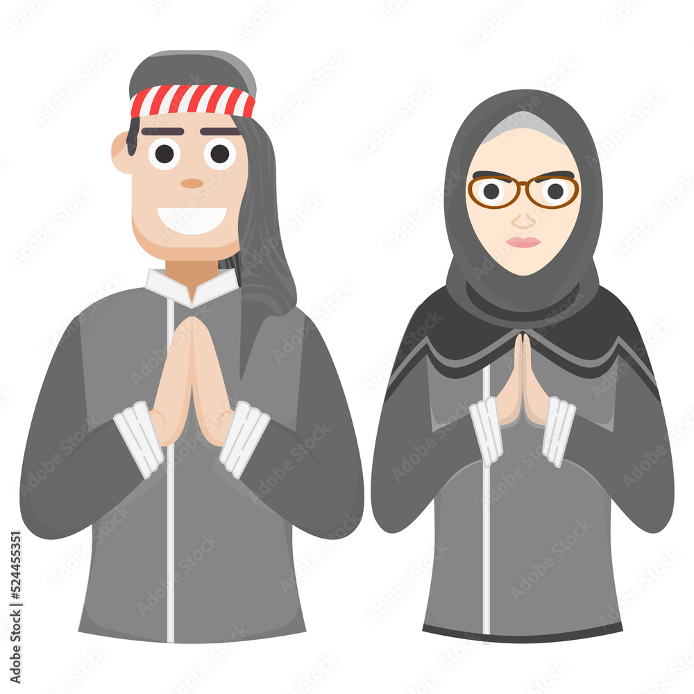 Muslim Couple Black Costume Muslim Couple Black Costume