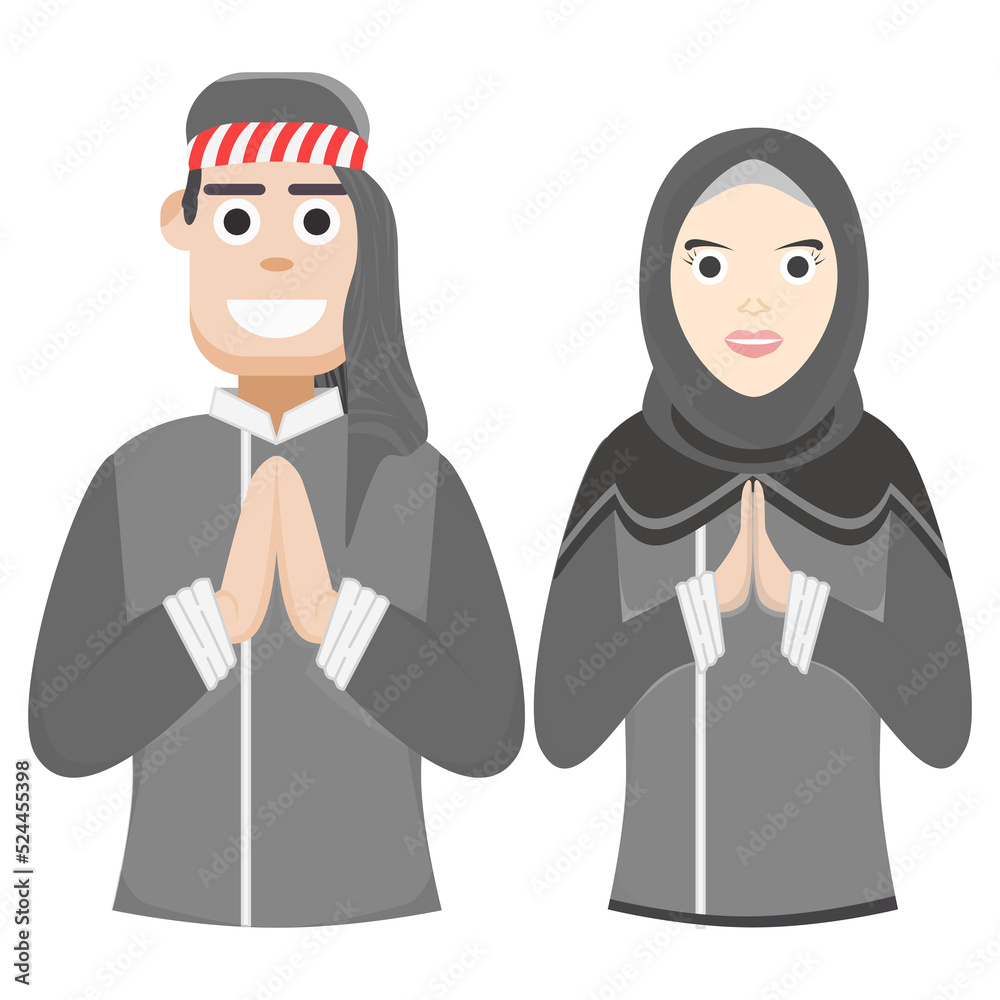 Muslim Couple Black Costume