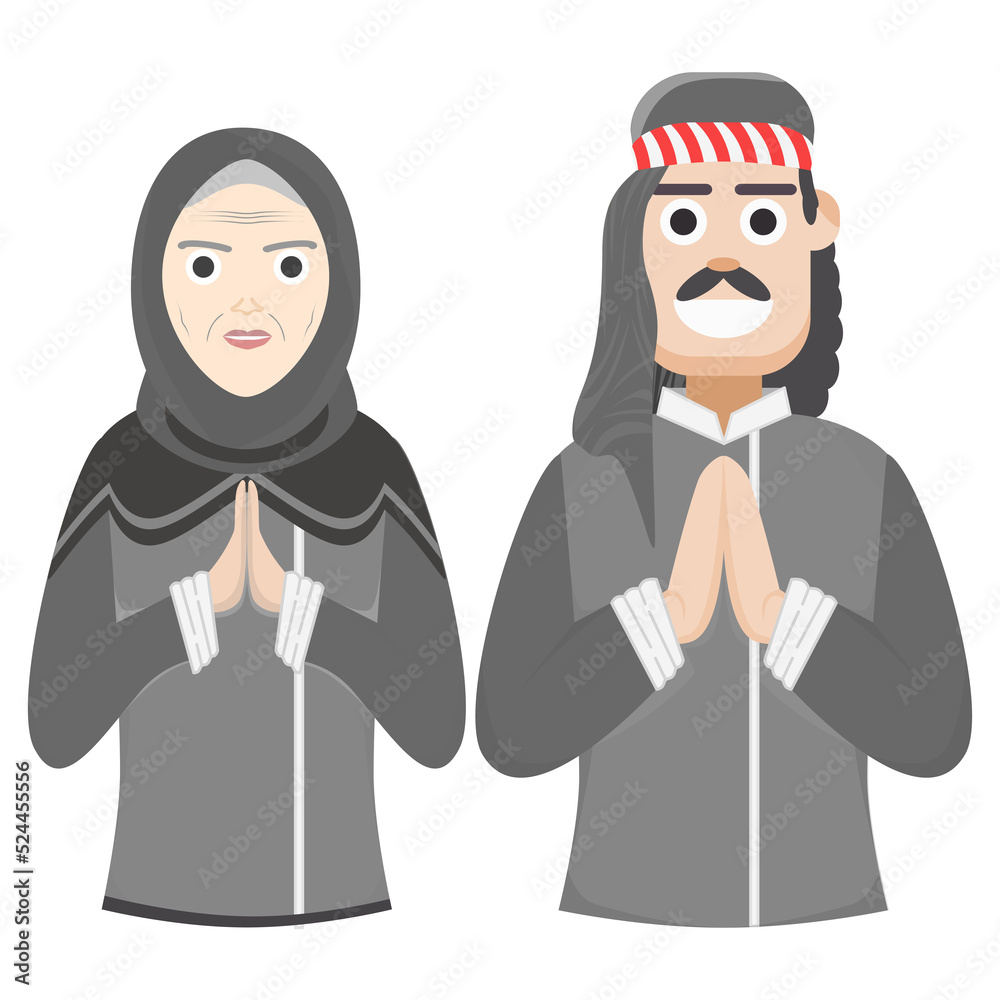 Muslim Couple Black Costume Muslim Couple Black Costume