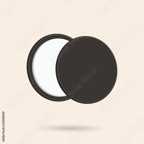 3D black cookies with vanilla flavored white cream