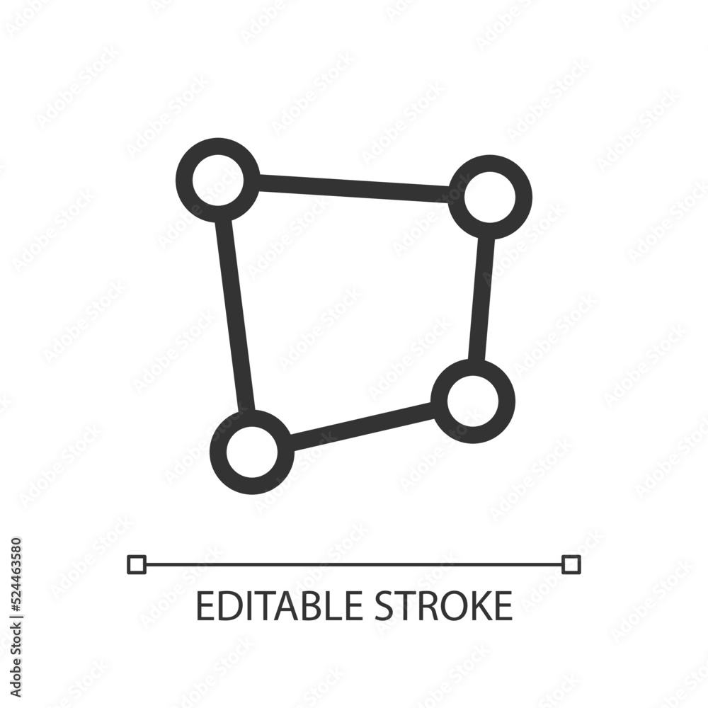 Perspective tool pixel perfect linear ui icon. Photo editor. Photography adjustment. GUI, UX design. Outline isolated user interface element for app and web. Editable stroke. Arial font used Perspective tool pixel perfect linear ui icon. Photo editor. Photography adjustment. GUI, UX design. Outline isolated user interface element for app and web. Editable stroke. Arial font used