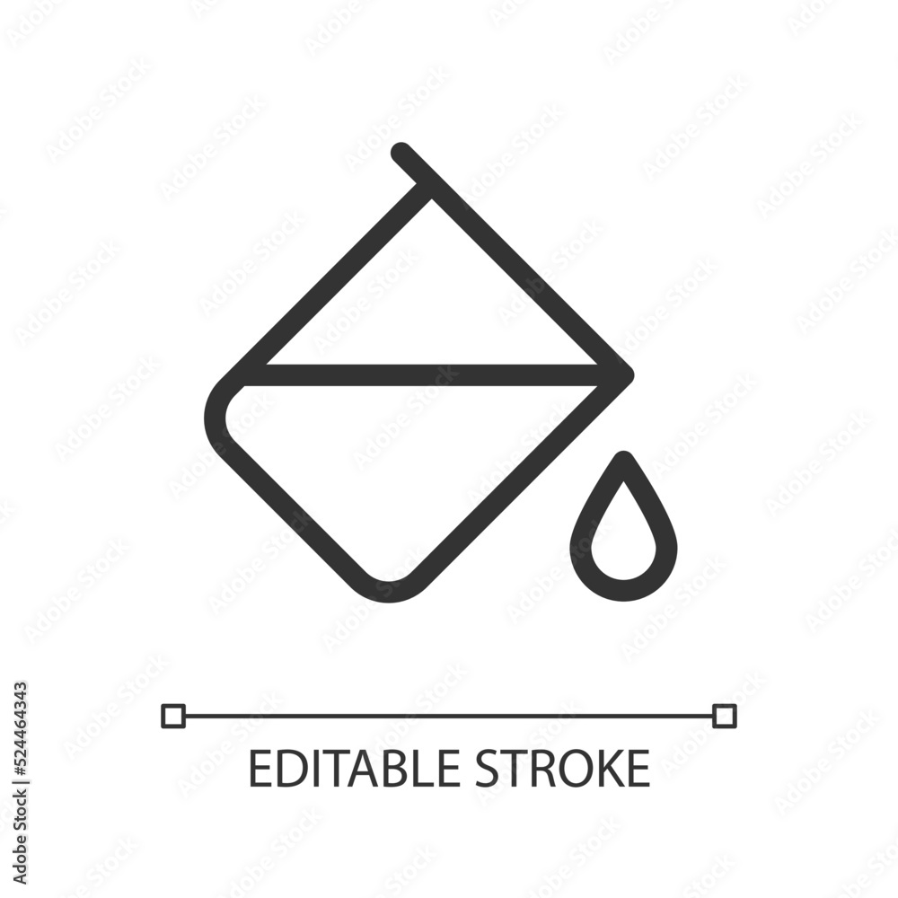 Vecteur Stock Paint bucket tool pixel perfect linear ui icon. Colour