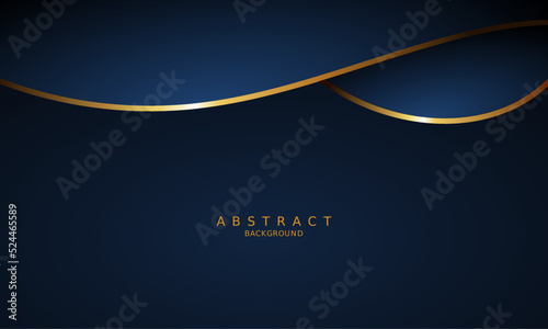 dark blue luxury premium background and gold line.