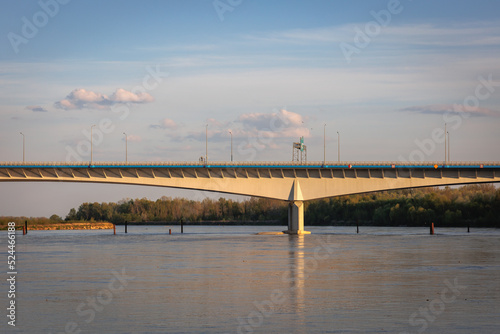 Anna Jagiellon - South Bridge on the River Vistula in Warsaw city, Poland photo