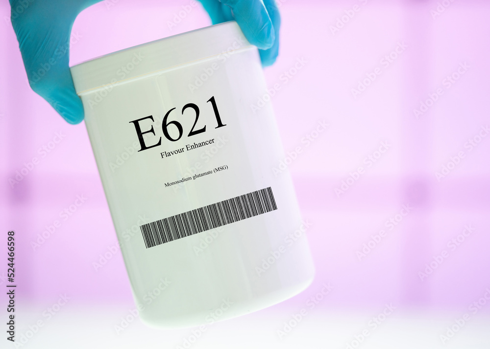 Packaging with nutritional supplements E621 flavour enhancer