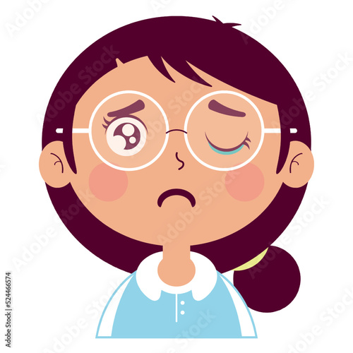 girl crying face cartoon cute