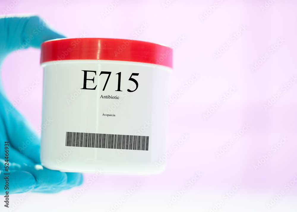 Packaging with nutritional supplements E715 antibiotic