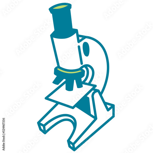 Science element hand drawn doodle cartoon illustration microscope