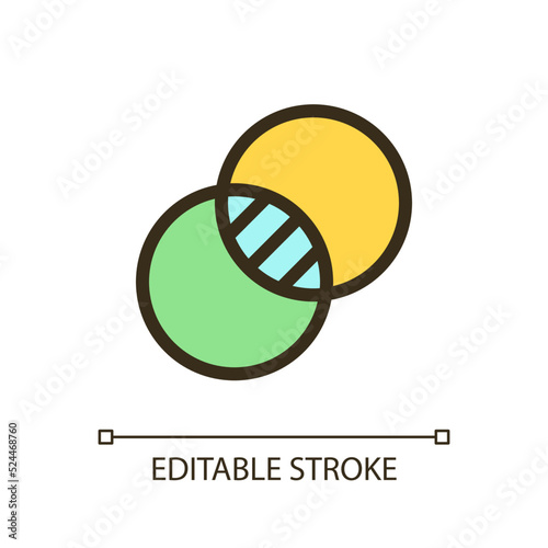 Double exposure pixel perfect RGB color ui icon. Combine two images at one. Simple filled line element. GUI, UX design for mobile app. Vector isolated pictogram. Editable stroke. Arial font used