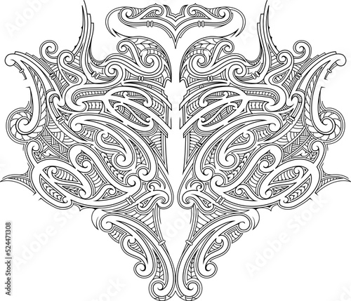 Polynesian tribal art tattoo